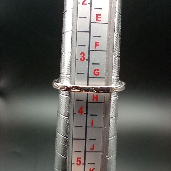 Om Buddha ring sterling silver size 3.5 Stamped 925.  R212 - Picture 4 of 5